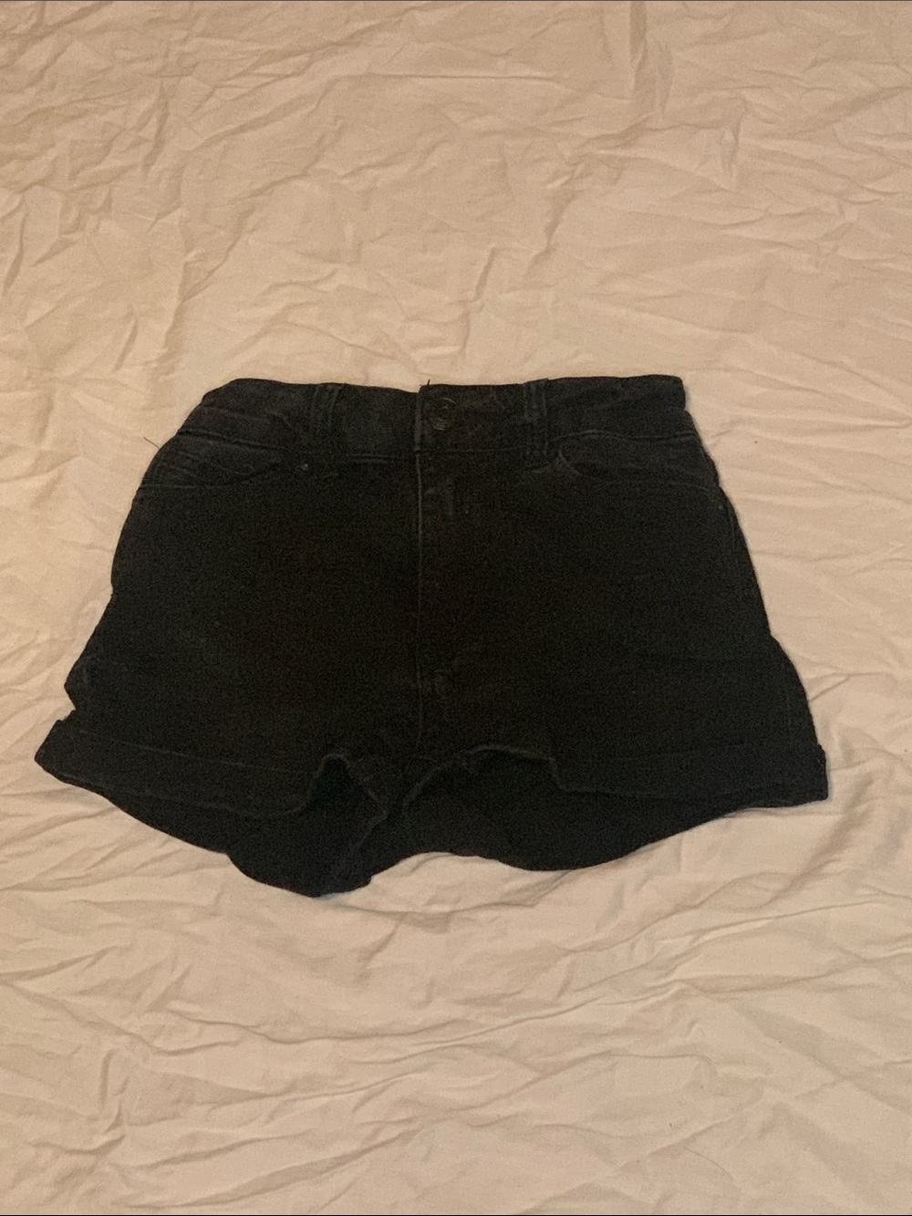 Urban Planet Black Denim High-Waist Shorts